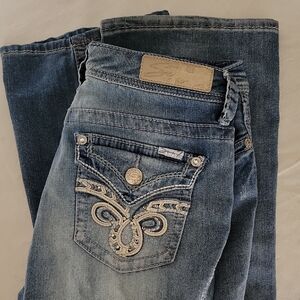 7 For All Mankind Bootcut Flap Pockets sz8  BinAA